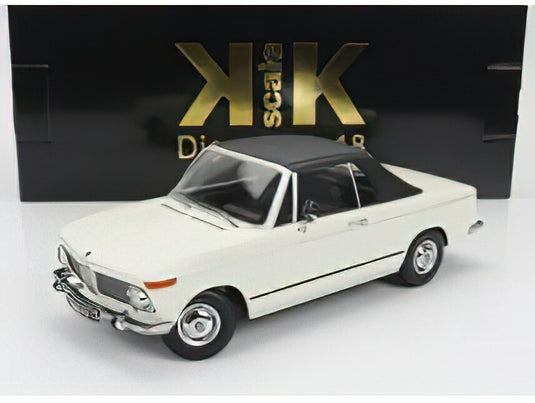BMW  1600-2 CABRIOLET 1968 - WITH REMOVABLE SOFT-TOP - WHITE /KK-SCALE 1/18ミニカー