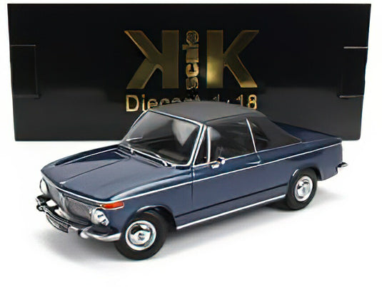 BMW  2002 CABRIOLET 1968 - WITH REMOVABLE SOFT-TOP - BLUE MET /KK-SCALE 1/18ミニカー