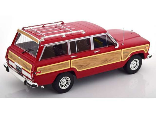 1989 Jeep Grand Wagoneer, red/wood/KK-SCALE 1/18ミニカー