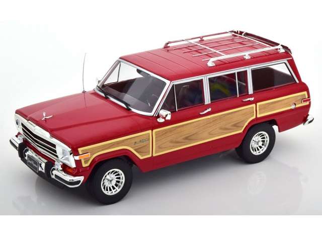 1989 Jeep Grand Wagoneer, red/wood/KK-SCALE 1/18ミニカー