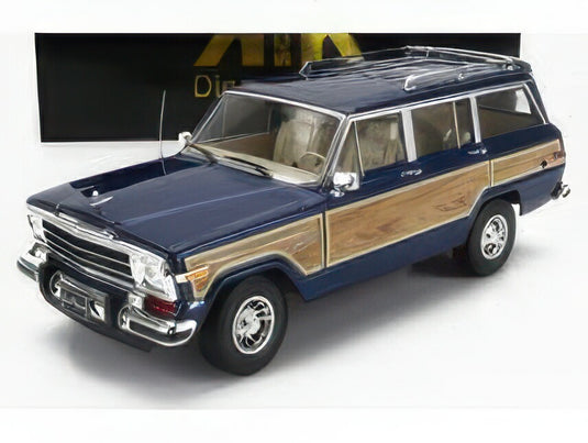 JEEP グランドワゴニア 1989 ブルー ウッド/ KK-SCALE 1/18 ミニカー