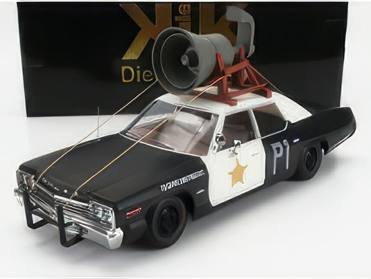 DODGE MONACO BLUESMOBILE 1974 LOOKALIKE WITH THE HORN ON THE ROOF BLACK WHITE/KK-SCALE 1/18ミニカー