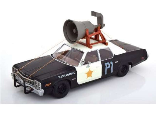 1974年 Dodge Monaco スピーカー付き ブラック/ホワイト/ KK - Scale  1/18 ミニカー