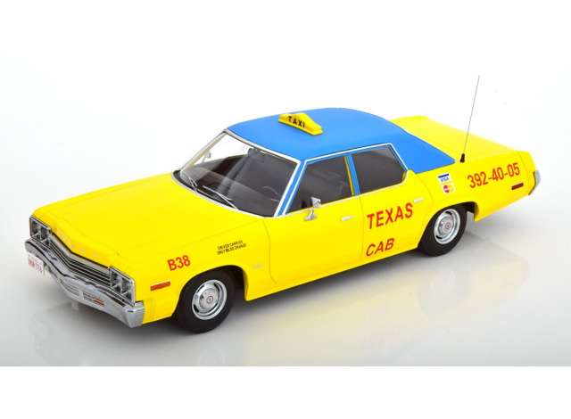 1974 Dodge Monaco, Texas Cab yellow/blue/KK-SCALE 1/18ミニカー