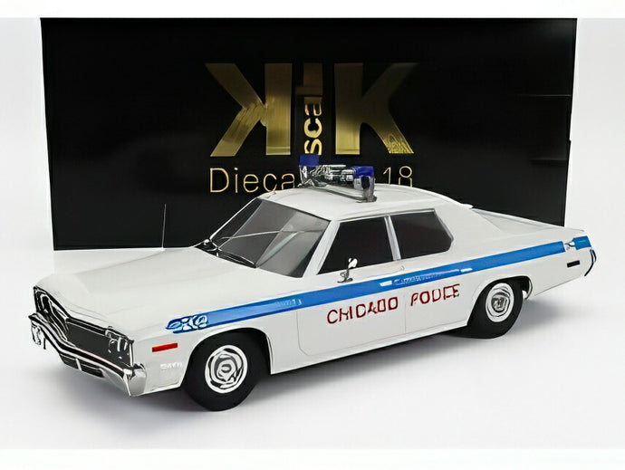 【予約】DODGE モナコ シカゴ警察 1974 ホワイト/ライトブルー/ KK-SCALE 1/18 ミニカー