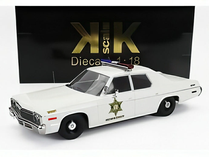 【予約】DODGE モナコ ハザードカウンティポリス 1974 ルックアライク ホワイト/ KK-SCALE 1/18 ミニカー