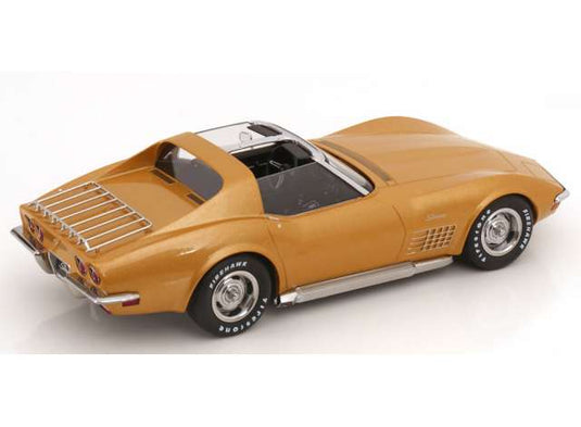 Chevrolet Corvette C3 1972 removable roof parts and sidepipes gold metallic./KK-SCALE 1/18ミニカー