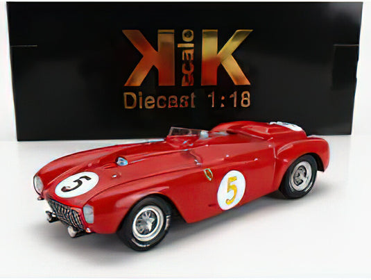 FERRARI - 375 PLUS 5.0L V12 SPIDER TEAM SCUDERIA FERRARI N 5 24h LE MANS 1954 LOUIS ROSIER - ROBERT MANZON - RED/KK-SCALE 1/18ミニカー