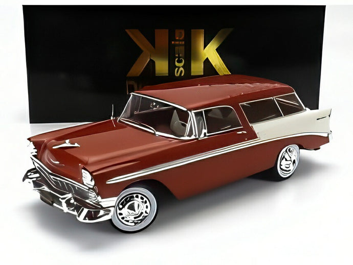 【予約】CHEVROLET ベルエア ノーマッド ステーションワゴン 1956 ブラウン クリーム/ KK-SCALE 1/18 ミニカー