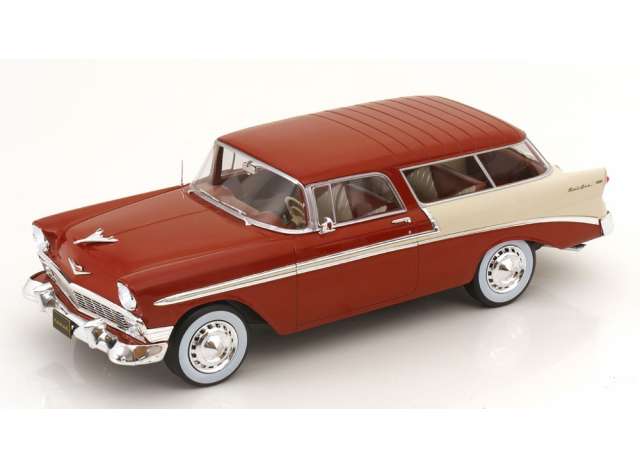 ギャラリービューアに画像をロードする, 1956 Chevrolet Bel Air Nomad Custom, brown metallic/cream/KK-SCALE 1/18ミニカー
