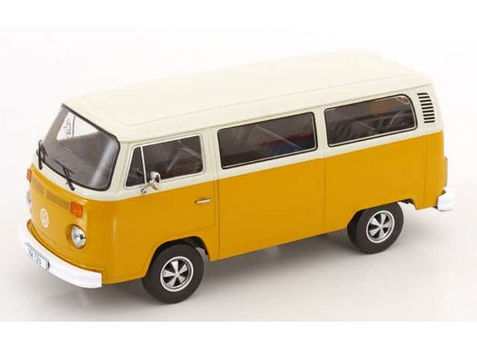 1972 フォルクスワーゲン T2b バス フックスリム イエロー/ホワイト ワーゲンバス / KK-SCALE 1/18 ミニカー