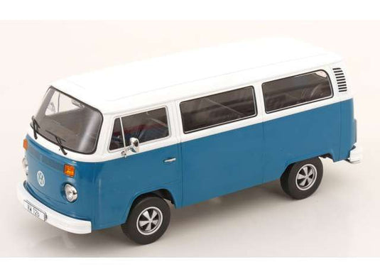1972 フォルクスワーゲン T2b バス フックスリム ブルー/ホワイト ワーゲンバス / KK-SCALE 1/18 ミニカー