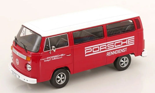 VOLKSWAGEN Combi T2b Bus Porsche Renndienst 1972 ワーゲンバス / KK-SCALE 1/18 ミニカー
