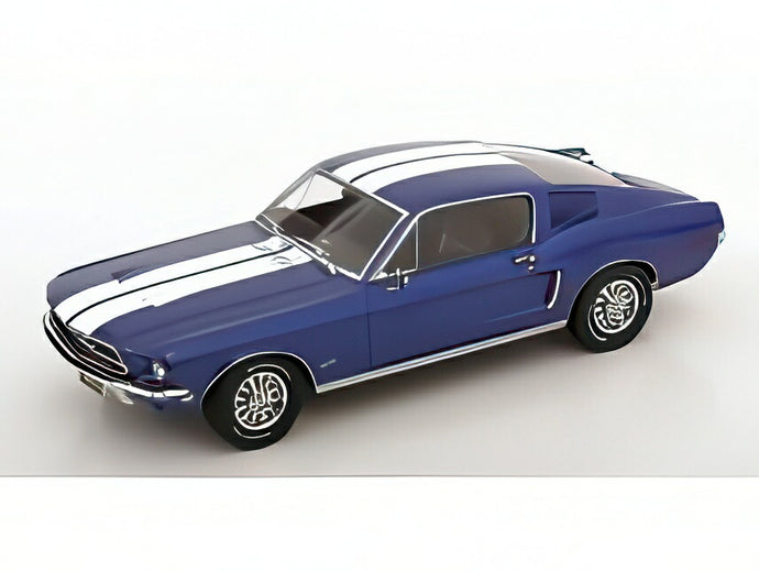 【予約】2025年発売予定FORD マスタング GT ファストバック クーペ 1968 ブルー/ホワイト/ KK-SCALE 1/18 ミニカー