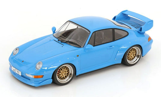 【予約】2026年以降発売予定ポルシェ 911 993 GT2 クーペ 1996 ライトブルー (BBSホイール) / KK-SCALE 1/18 ミニカー