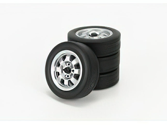 アクセサリー 4X WHEELS AND RIMS SET FOR PORSCHE 924 TURBO 1986 SILVER/KK-SCALE 1/18ミニカー