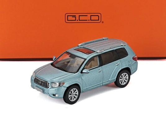 TOYOTAトヨタ ハイランダー (XU40) 2008 ベリーライトブルー / GCD 1/64 ミニカー