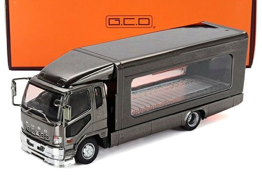 Mitsubishi三菱 Fuso Fighterふそうファイター (1024) トラック カートランスポーター 2ASSI 2017 グレー / GCD 1/64 ミニカー