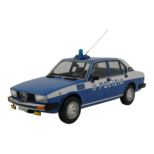 Alfa Romeoアルファロメオ Alfettaアルフェッタ 2.0 L 1978 ポリスカー ブルー / LAUDO 1/18 ミニカー
