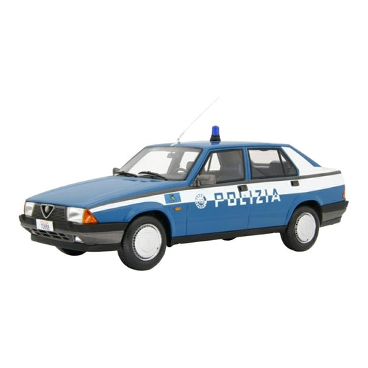 Alfa Romeoアルファロメオ 75 1.6-1.8 1985 Polizia ブルー / LAUDO-RACING 1/18 ミニカー