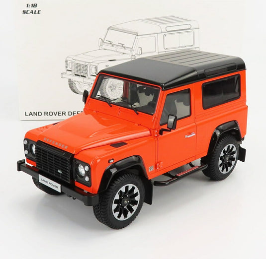 Land Roverランドローバー Defenderディフェンダー 90 Works V8 70th Edition 2018 オレンジ / LCD 1/18 ミニカー