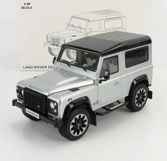 Land Roverランドローバー Defenderディフェンダー 90 Works V8 70周年記念 2018 シルバー / LCD 1/18 ミニカー