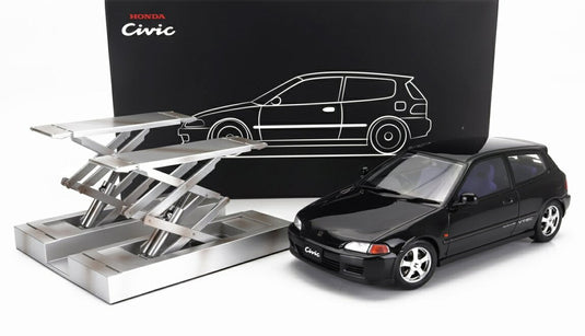 Hondaホンダ Civicシビック SiR II EG6 VTEC 1993 ブラック 開閉機構付き / LCD 1/18 ミニカー