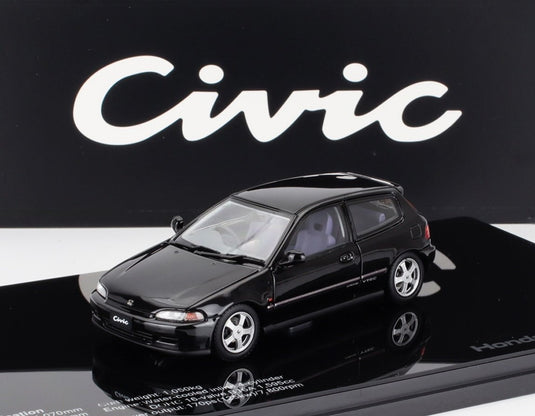 HONDAホンダ CIVICシビック SIR II EG6 VTEC 1993 ブラック / LCD 1/43 ミニカー