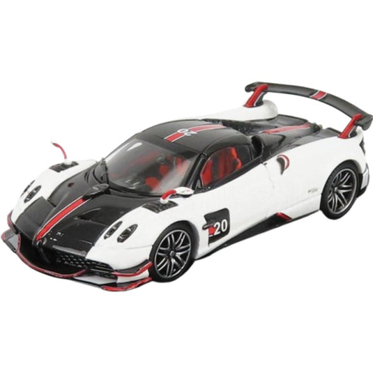 Paganiパガーニ Huayraウアイラ BC Roadsterロードスター No.20 2017 ホワイトブラック / LCD 1/64 ミニカー