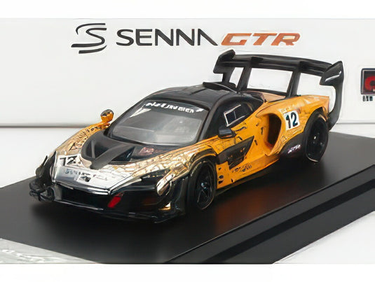 McLAREN SENNA GTR N 12 PRESS 2021 ORANGE BLACK/LCD 1/64ミニカー