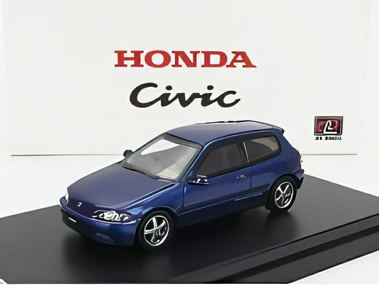 ホンダ シビック EG6 VTEC 1993 ブルー/ LCD 1/64 ミニカー