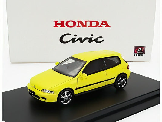 ホンダ シビック EG6 VTEC 1993 イエロー/ LCD 1/64 ミニカー