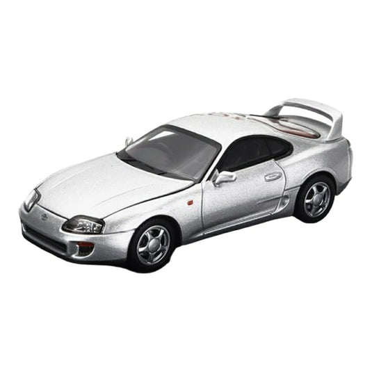 Toyotaトヨタ Supraスープラ MKIV A80 クーペ 1993 シルバー エンジン詳細再現 / LCD 1/64 ミニカー