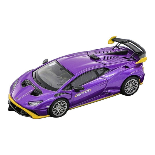 【予約】2026年発売予定 Lamborghiniランボルギーニ Huracanウラカン STO LP610-4 2023 パープル イエロー / LCD 1/64 ミニカー