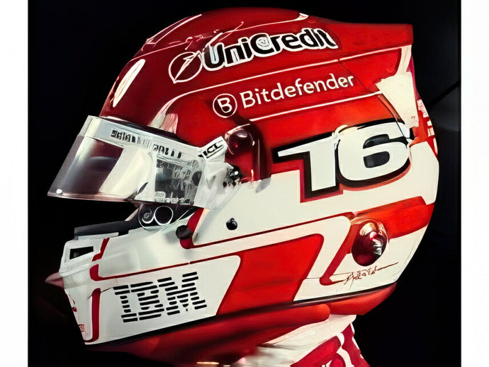 【予約】12月以降発売予定BELL HELMET F1 シャルル ルクレール チーム FERRARI HP シーズン 2025 レッド ホワイト/ MINI HELMET 1/2 ミニカー