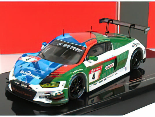AUDI  R8 LMS TEAM AUDI SPORT PHOENIX N 4 WINNER 24h NURBURGRING 2019 P.KAFFER  F.STIPPLER  F.VERVISCH  D.VANTHOOR  GREEN BLUE WHITE/IXO 1/43ミニカー