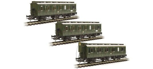 0ゲージ 鉄道模型 客車 Lenz レンズ DB プロイセン 客車 3両セット Era III 3 Prussian compartment cars of the DB epoch III DC