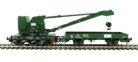 0ゲージ 鉄道模型 車両 Lenz レンズ DB クレーン車 Wyhlen 随伴車付 Era III Crane wagon Wyhlen of the DB epoch III DC DCC