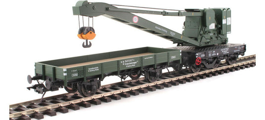 Oゲージ 鉄道模型 Lenz レンツ DB クレーン Wyhlen 緑 控車付 Epoch IV Crane Wyhlen of the DB green with protection car epoch IV DC