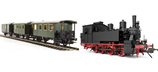 ゼロゲージ 車両セット レンツ Lenz DRG BR 98.8 3 local carriages Era II B Stock DCC DC