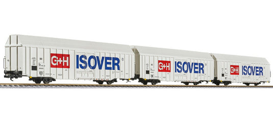 HOゲージ 鉄道模型 Liliput リリプット ドイツ鉄道 Hbbks 貨車 3両セット GH ISOVER Era V Set of freight wagons DB AG DC