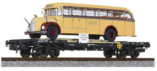 HOゲージ 鉄道模型 Liliput OBB 輸送貨車 バス積載 Era IV DC