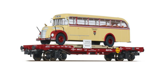 HOゲージ 鉄道模型 Liliput リリパット OEBB Epoch VI Transport car loaded with a bus DC