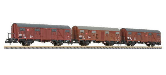 Nゲージ 鉄道模型 リリプット Liliput DB AG Gos-uv 245形 有蓋車 3両セット Era V DC 3-pcs. set type Gos-uv 245 covered freight cars DB AG epoch V DC