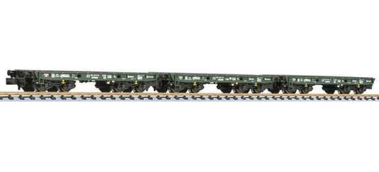 Nゲージ 鉄道模型 リリパット Liliput ドイツ連邦軍 Rlmmp 貨車 3両セット Epoch V DC 3 pcs. Set of heavy-duty cars Rlmmp of the Bundeswehr epoch V