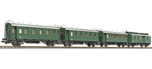 HOゲージ 客車 リリプット Liliput BBO 2等車 3等車 郵便車 4両セット II DC 4-Car Set 2nd 3rd class cars and a Mail car BBO II DC