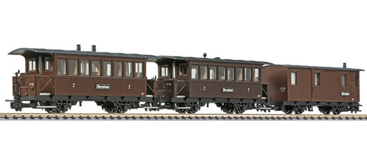 HOe 客車 Liliput リリプット Zillertalbahn era III 3 pcs Set Zillertalbahn passenger cars era III DC