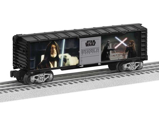 3線式 鋼製有蓋車 スター・ウォーズ ダース・ベイダー vs オビ＝ワン・ケノービ 完成品 (光るライトセーバー付) / Lionel Oゲージ 鉄道模型 外国鉄道