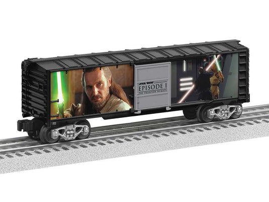 スター・ウォーズ ダース・モール vs クワイ＝ガン・ジン 有蓋車 ライトセーバー点灯機能付 3線式 完成品 / Lionel Oゲージ 鉄道模型 外国鉄道