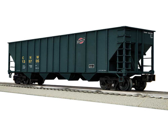 シカゴ＆ノースウェスタン鉄道 100トン 4ベイ ホッパー車 3両セットB 完成品 3線式 (緑、黄、スモールロゴ) / Lionel Oゲージ 鉄道模型 外国鉄道